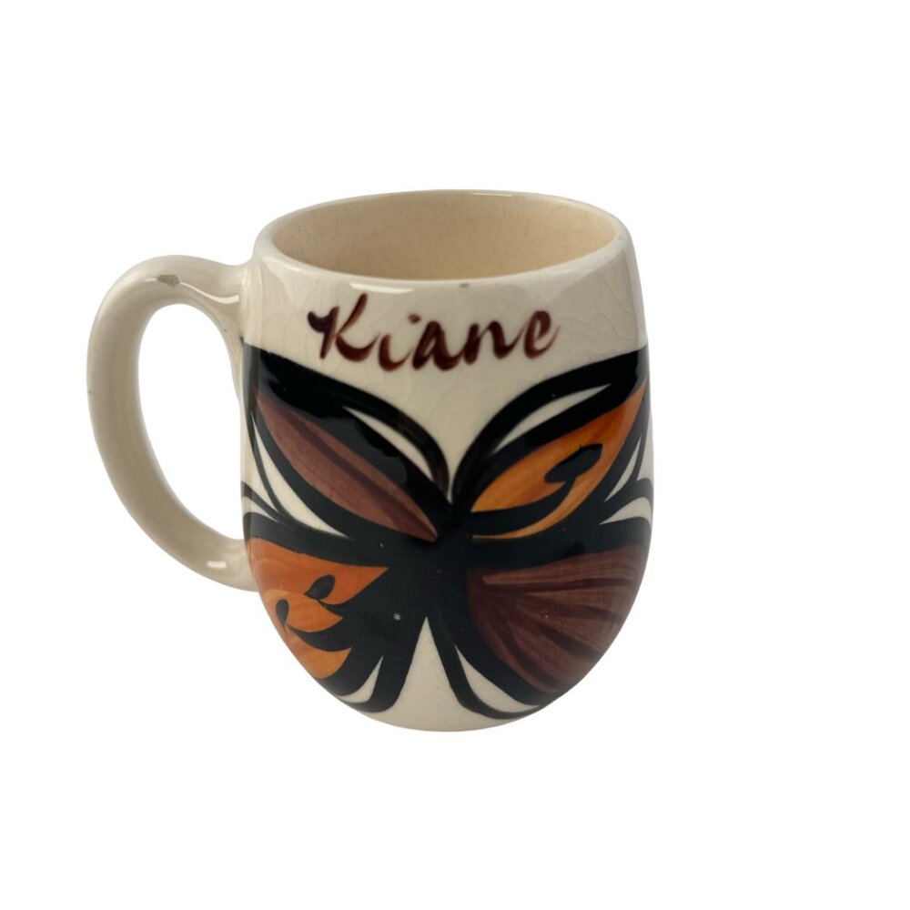 Kiane  Diane Vintage Mug  Butterfly Motif Hand Made.